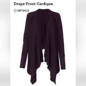 CAbi Deep Purple Drape-Front Cardigan